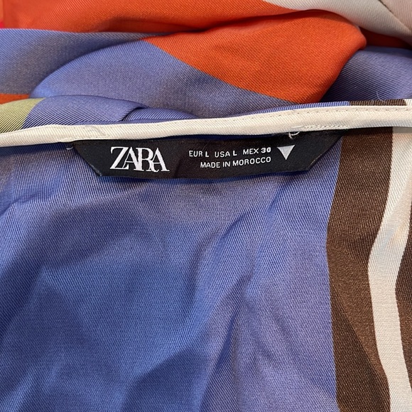 Zara printed tie front romper size large - Picture 4 of 10